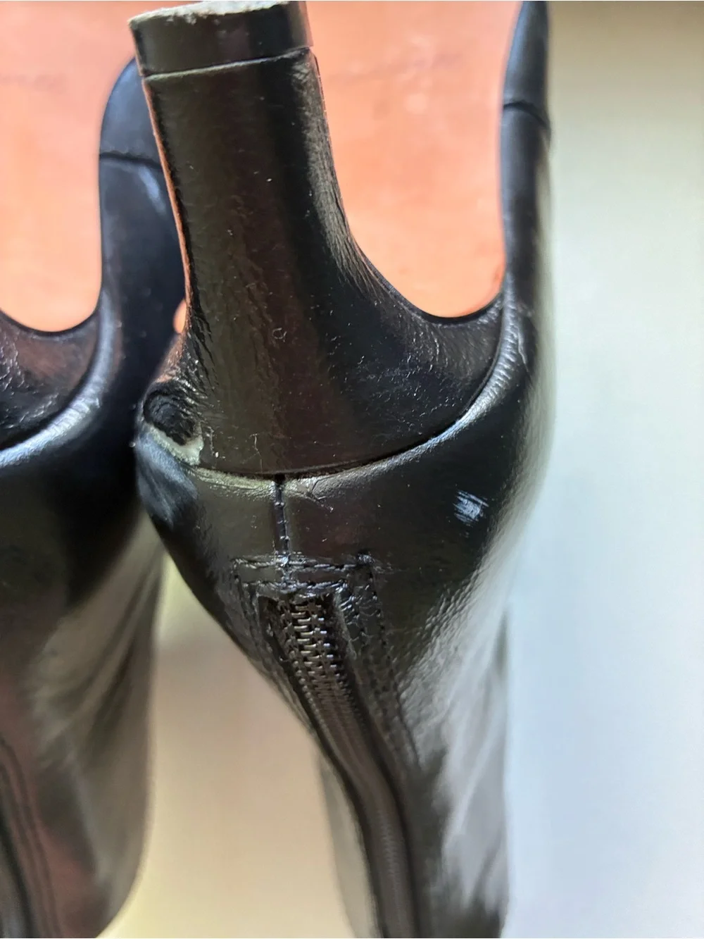 Madewell The Dimes Kitten-Heel Black Leather Zip-Back Ankle Boots